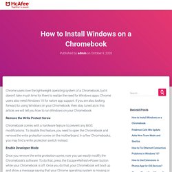 How to Install Windows on a Chromebook