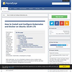 How to Install and Configure Kubernetes and Docker on Ubuntu 18.04 LTS