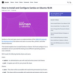 How to Install and Configure Samba on Ubuntu 18.04