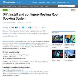 DIY: Install and configure Meeting Room Booking System