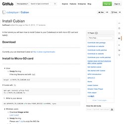 Install Cubian · cubieplayer/Cubian Wiki
