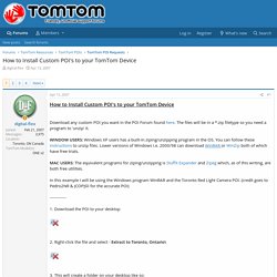 How to Install Custom POI's to your TomTom Device