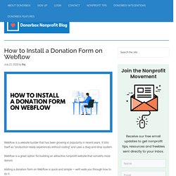 How To Install A Donation Form on Webflow Website