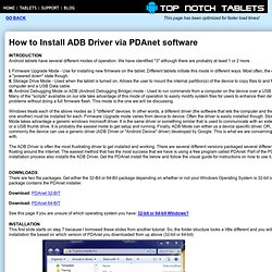 How to Install ADB Driver via PDAnet