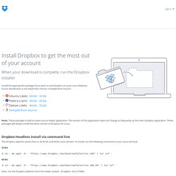 Install Dropbox on your Linux box