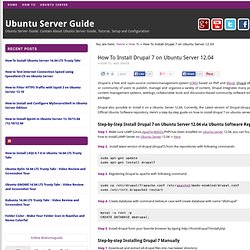How To Install Drupal on Ubuntu Server 12.04