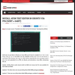 Install Atom Text Editor In Ubuntu Via PPA