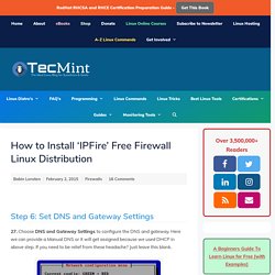How to Install 'IPFire' Free Firewall Linux Distribution - Part 3