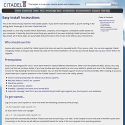 Easy Install Instructions - Citadel.org