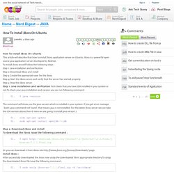 How To Install JBoss On Ubuntu