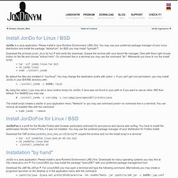 Install JonDo and JonDoFox for Linux / UNIX