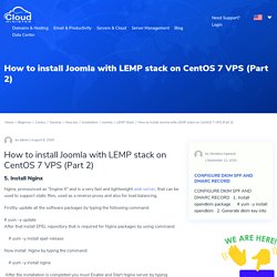 How to install Joomla with LEMP stack on CentOS 7 VPS (Part 2) - CloudMinister