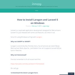 How to install Laragon and Laravel 5 on Windows