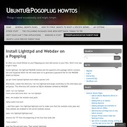 Install Lighttpd and Webdav on a Pogoplug