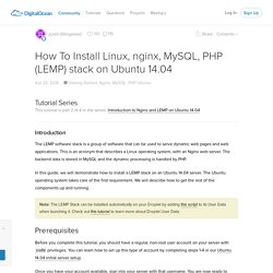 How To Install Linux, nginx, MySQL, PHP (LEMP) stack on Ubuntu 14.04