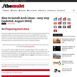 How to install Arch Linux - easy way [updated, August 2014] - Page 2 of 7 - The Mukt
