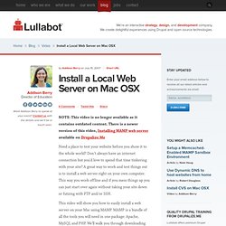 Install a Local Web Server on Mac OSX