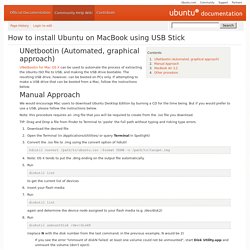 How to install Ubuntu on MacBook using USB Stick