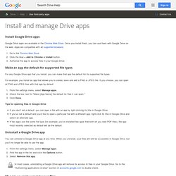 Install and manage Drive apps
