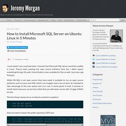 How To Install Microsoft SQL Server on Ubuntu Linux in 5 Minutes - DotNet Blog