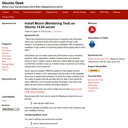 Install Munin (Monitoring Tool) on Ubuntu 14.04 server