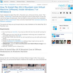 How To Install Fully Functional Mac OS X Lion Virtual Machine inside Windows 7 [UPDATE: 10.7.3]