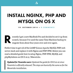 Install Nginx, PHP and MySQL on OS X · frdmn's Notes
