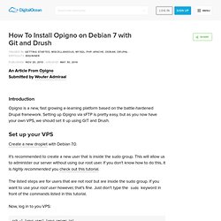 How To Install Opigno on Debian 7 with Git and Drush
