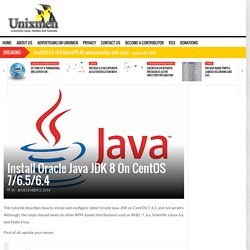 Install Oracle Java JDK 8 On CentOS 7/6.5/6.4