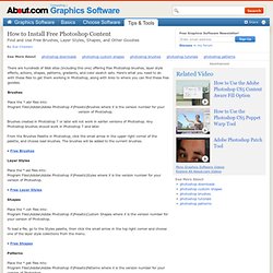 How to Install Photoshop Brushes, Styles, Shapes and Other Content