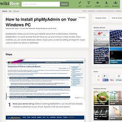 How to Install phpMyAdmin on Your Windows PC: 4 Steps