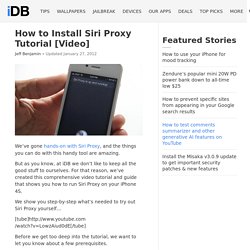 How to Install Siri Proxy Tutorial [Video]