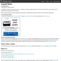 Install Rails 4.1 · Ruby on Rails Installation Guide