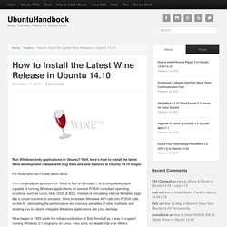 How to Install the Latest Wine Release in Ubuntu 14.10