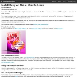 Install Ruby on Rails 4.2 · Ubuntu