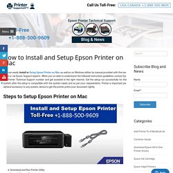 Install and Setup Epson Printer on Mac