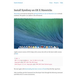 Install Symfony on OS X Mavericks - Danilo Braband