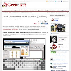 Install Ubuntu Linux on HP TouchPad [Dual boot]