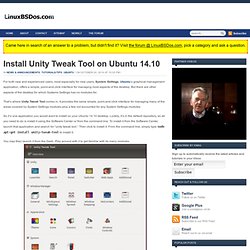Install Unity Tweak Tool on Ubuntu 14.10