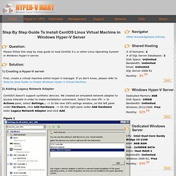 Step By Step Guide To Install CentOS Linux Virtual Machine in Windows Hyper-V Server