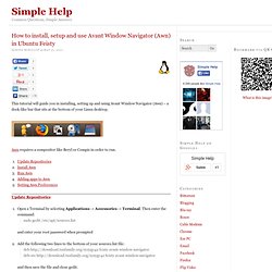 How to install, setup and use Avant Window Navigator (Awn) in Ubuntu Feisty - Simplehelp