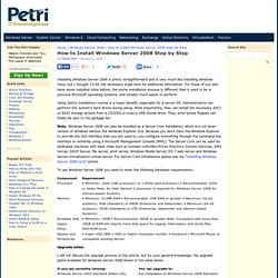 How to Install Windows Server 2008 Step by Step