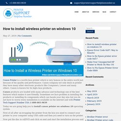 How to install wireless printer on windows 10