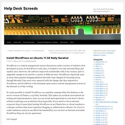 Install WordPress on Ubuntu 11.04 Natty Narwhal