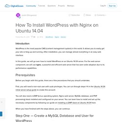 How To Install WordPress with Nginx on Ubuntu 14.04