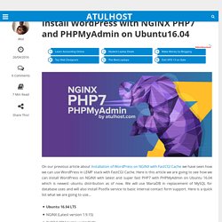 How to Install WordPress with NGINX PHP7 and PHPMyAdmin