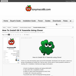 How To Install OS X Yosemite Using Clover