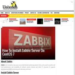 How To Install Zabbix Server On CentOS 7