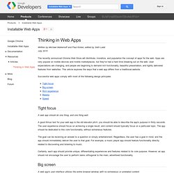 Thinking in Web Apps - Installable Web Apps - Google Code