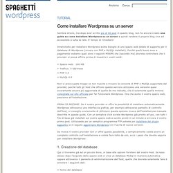 Come installare Wordpress su un server